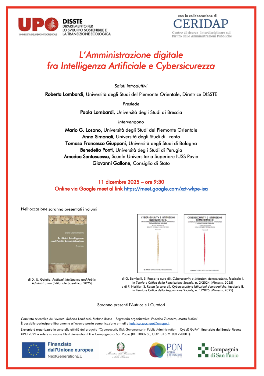 L’Amministrazione digitale fra Intelligenza Artificiale e Cybersicurezza